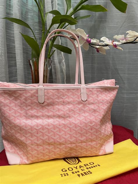 women's pink goyard bag|goyard tote bag size.